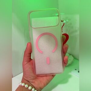 Elegant Pink Phone Case with MagSafe Compatibility